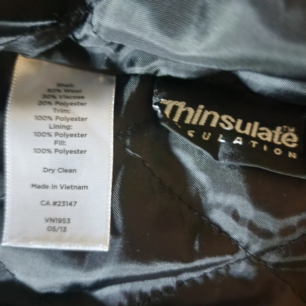 Talbots Black Pea Coats - Picture 7 of 9